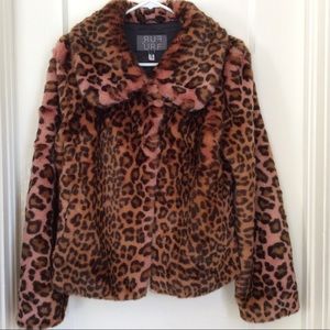 Rare Pink Leopard Faux Fur